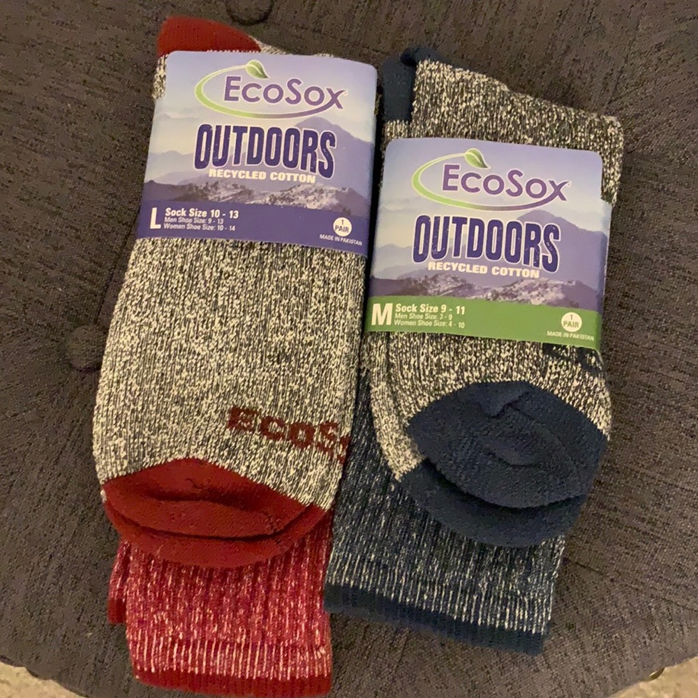 EcoSox outdoors recycled cotton socks